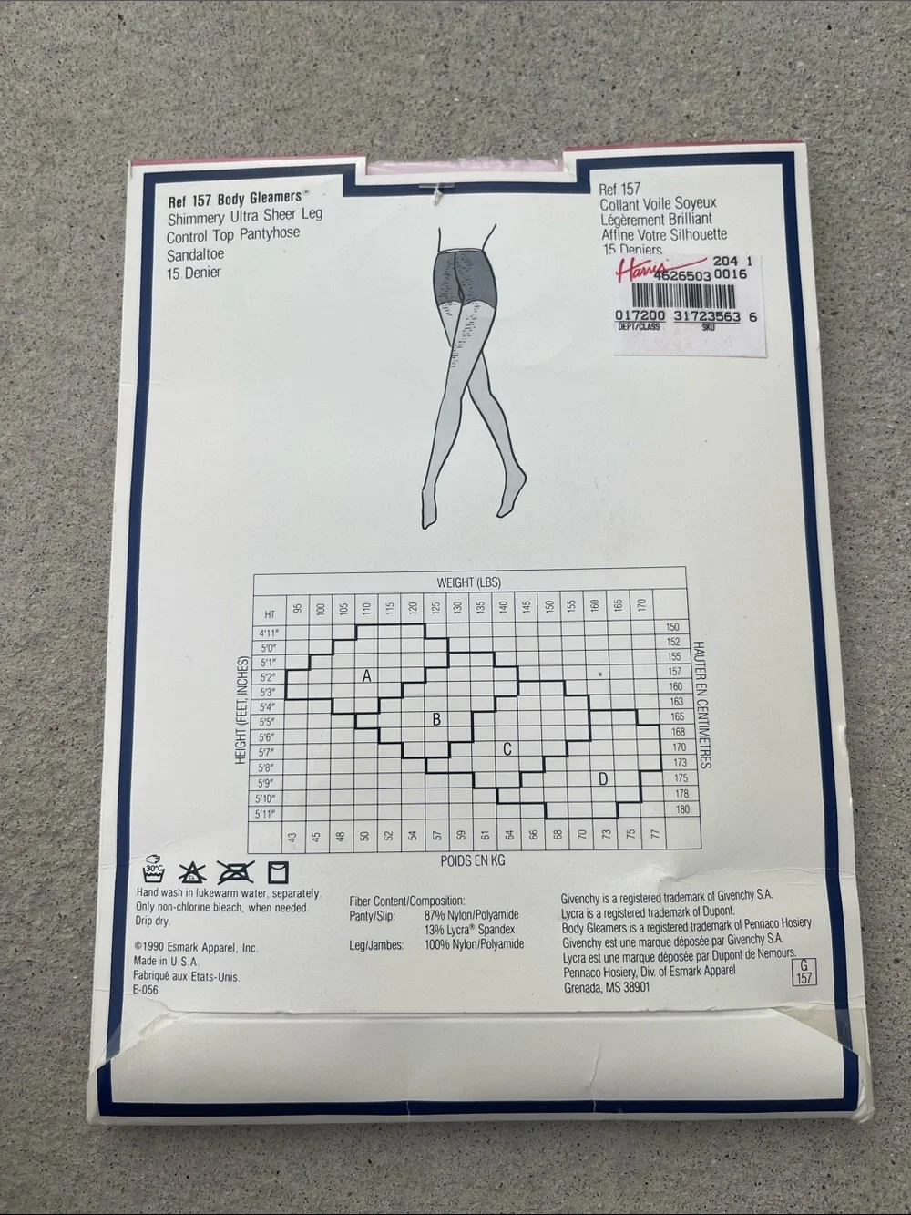 Givenchy Raspberry Pink Sheer Pantyhose Packaging